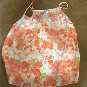 Forever 21 floral tank size M sheer